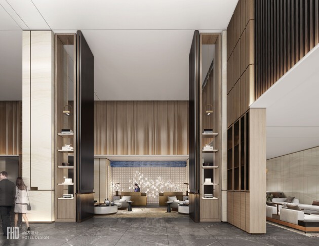 FHD酒店设计新作丨宿迁希尔顿花园酒店,苏式园林加持下的当代艺术沙龙馆