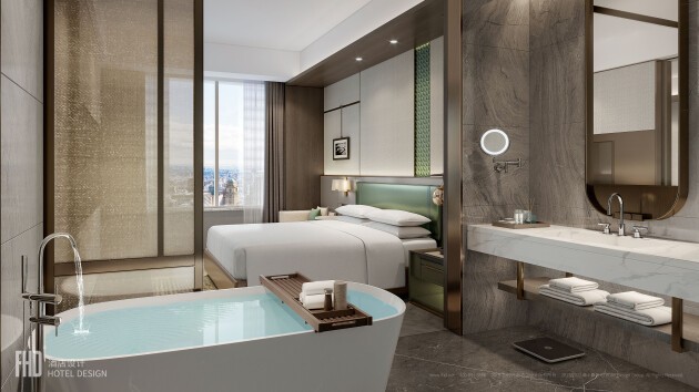 FHD酒店设计新作丨宿迁希尔顿花园酒店,苏式园林加持下的当代艺术沙龙馆